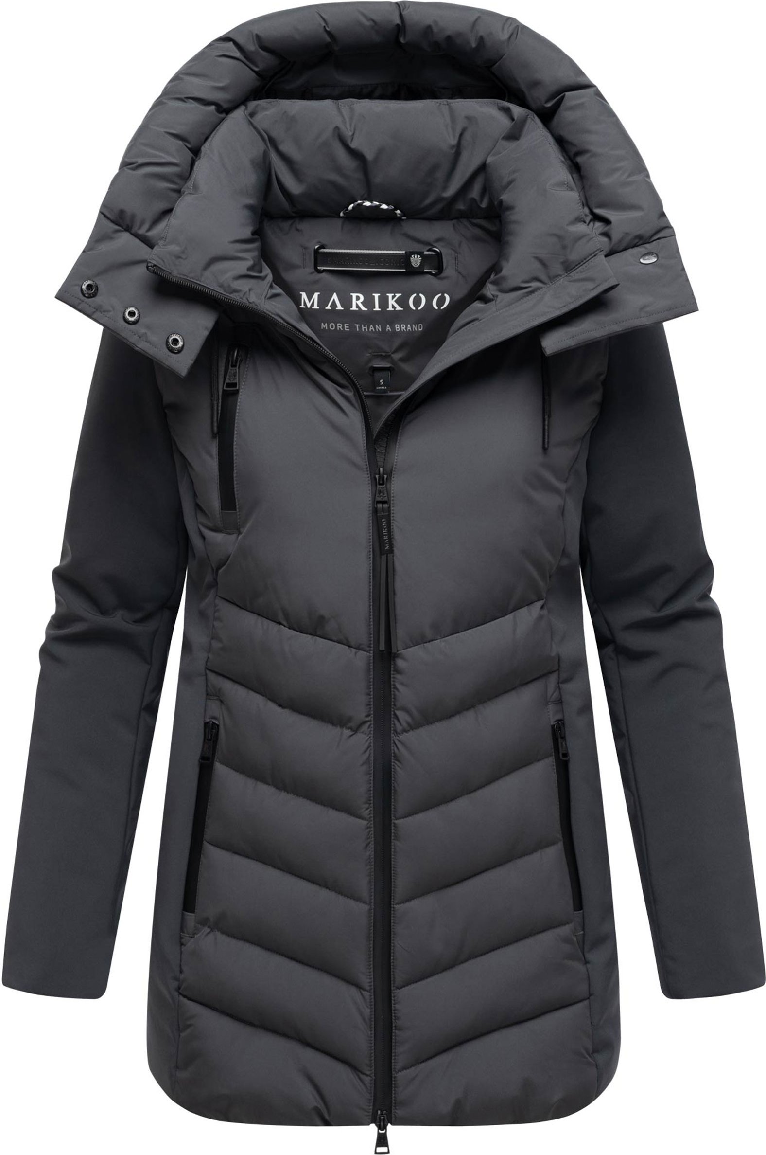 Marikoo Damen Winterjacke Tivaa XVI mit Softshell & abnehmbarer Kapuze