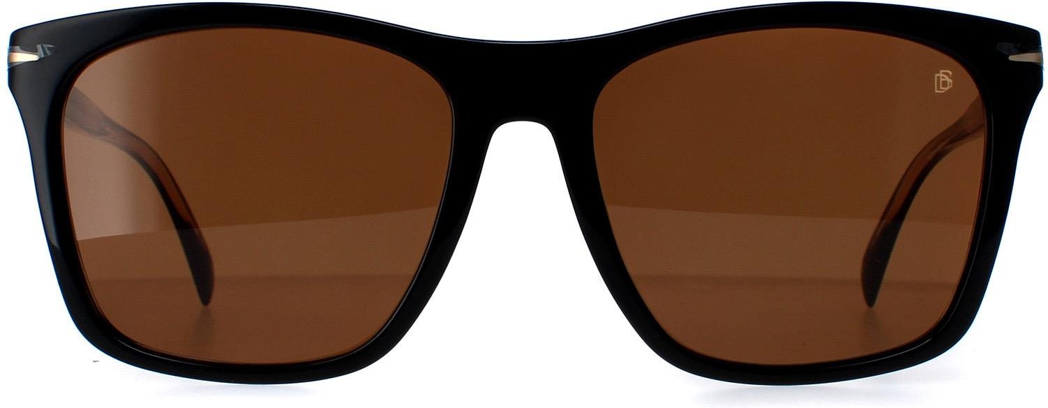 David Beckham Rectangle Herren Schwarz Braun DB1054/F/S