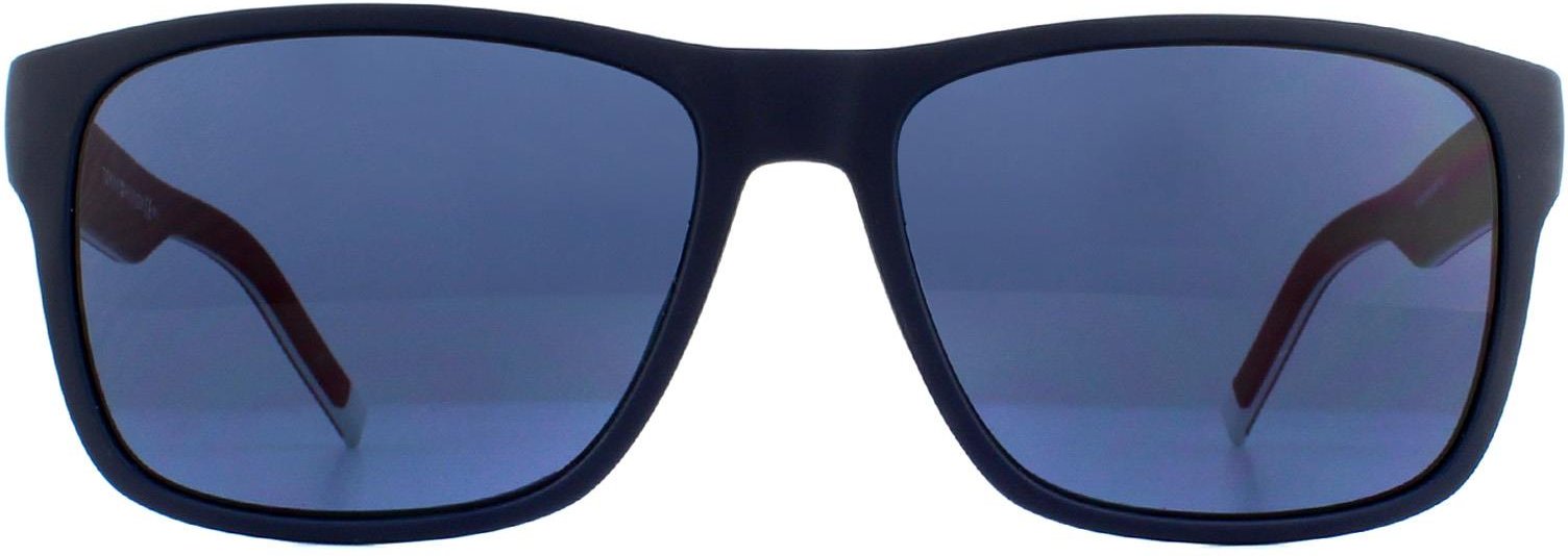 Tommy Hilfiger Rectangle Mens Black Red White Blue Avio Sonnenbrillen