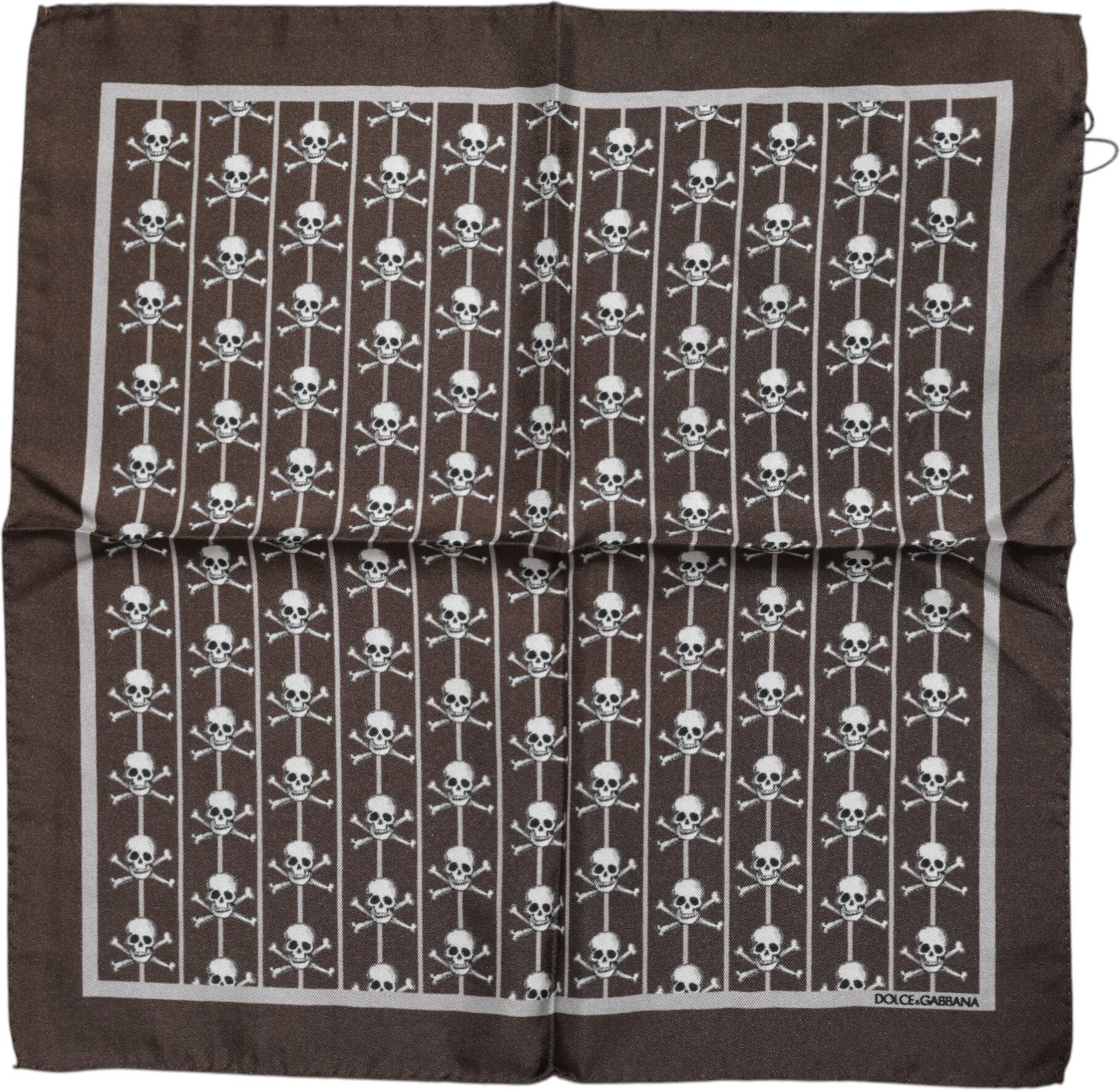 Schädelmuster Seiden-Einstecktuch