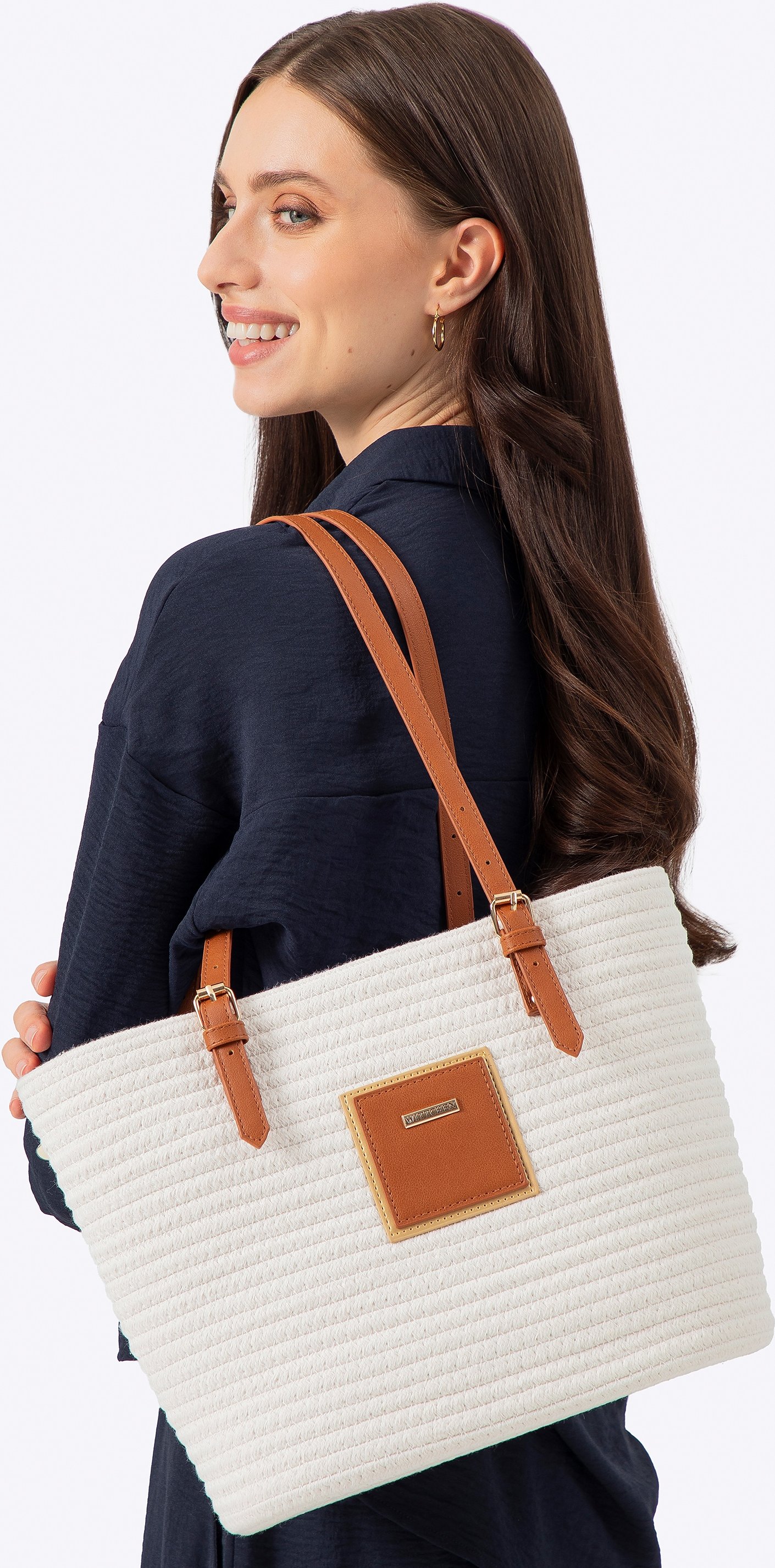 Wittchen Damen-Baumwollmischgewebe Basket Off-White Polyester