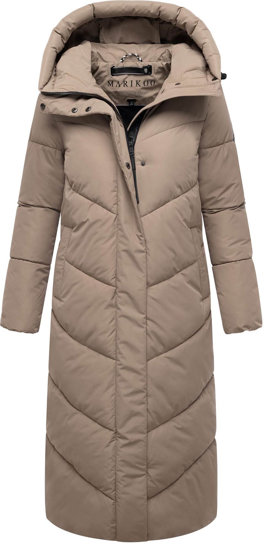 Marikoo Damen Wintersteppmantel Ranjaa mit Kapuze & reflektierenden Details