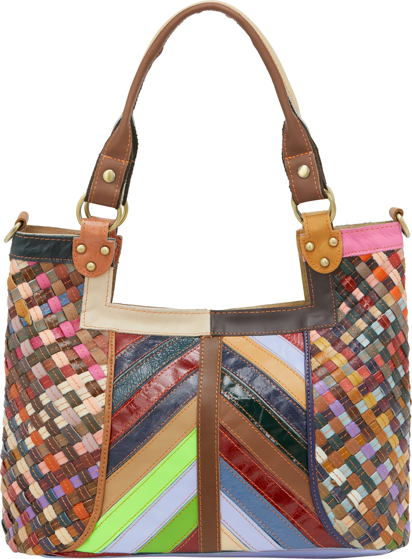 IZIA Einkaufstasche Einkaufstasche Frauen braun mehrfarbig