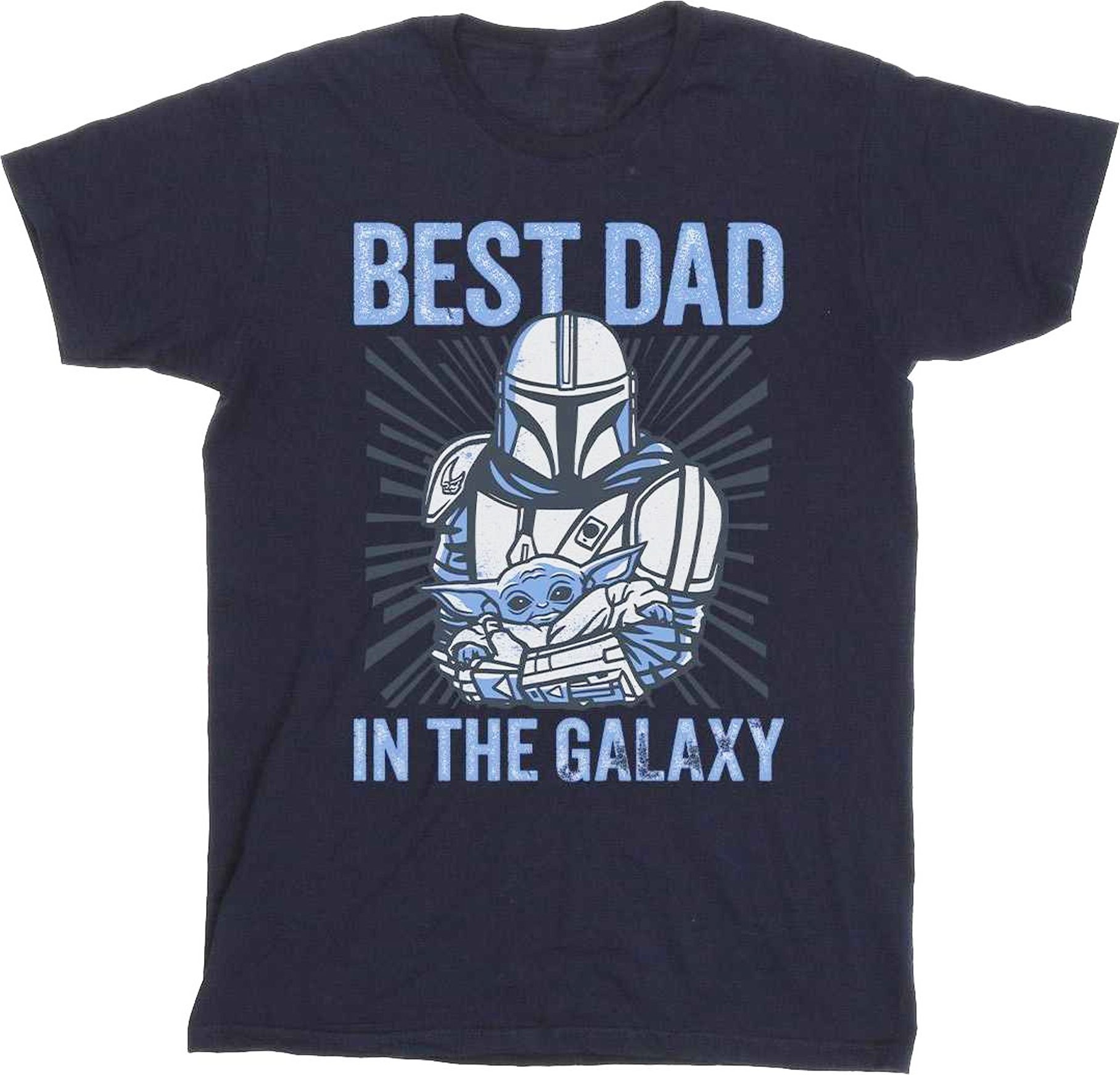 Star Wars - "Mandalorian Best Dad Galaxy" T-Shirt für Herren (Marineblau)