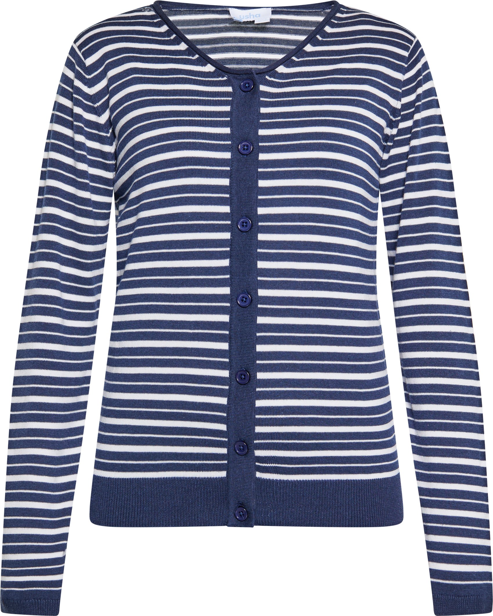 usha Strickjacke Damen marine weiss