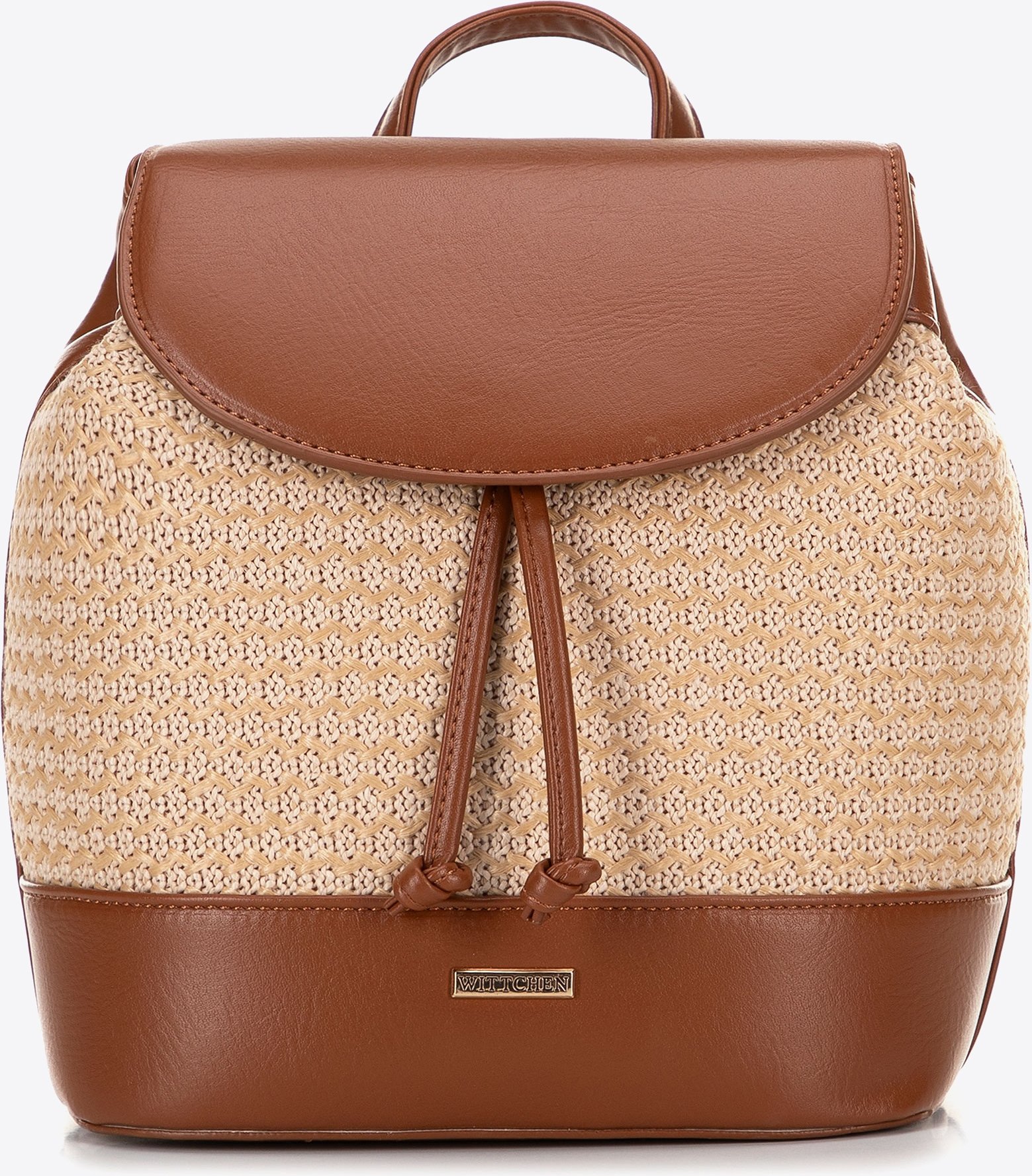 Wittchen Damen-Rucksack, gewebt, braun und beige, Polyurethan