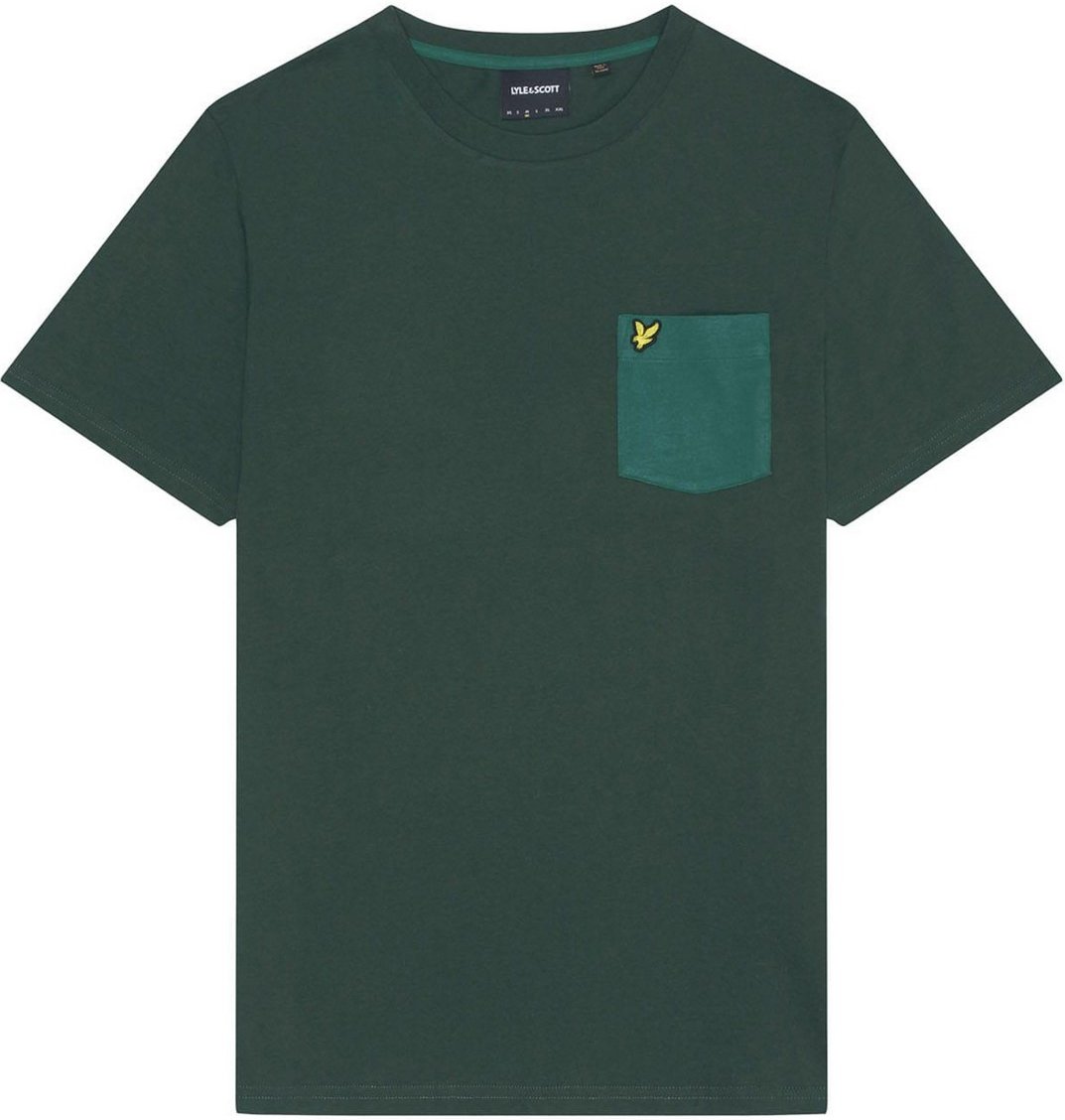 Lyle & Scott - T-Shirt Ton in Ton Tasche für Herren (Petrol)