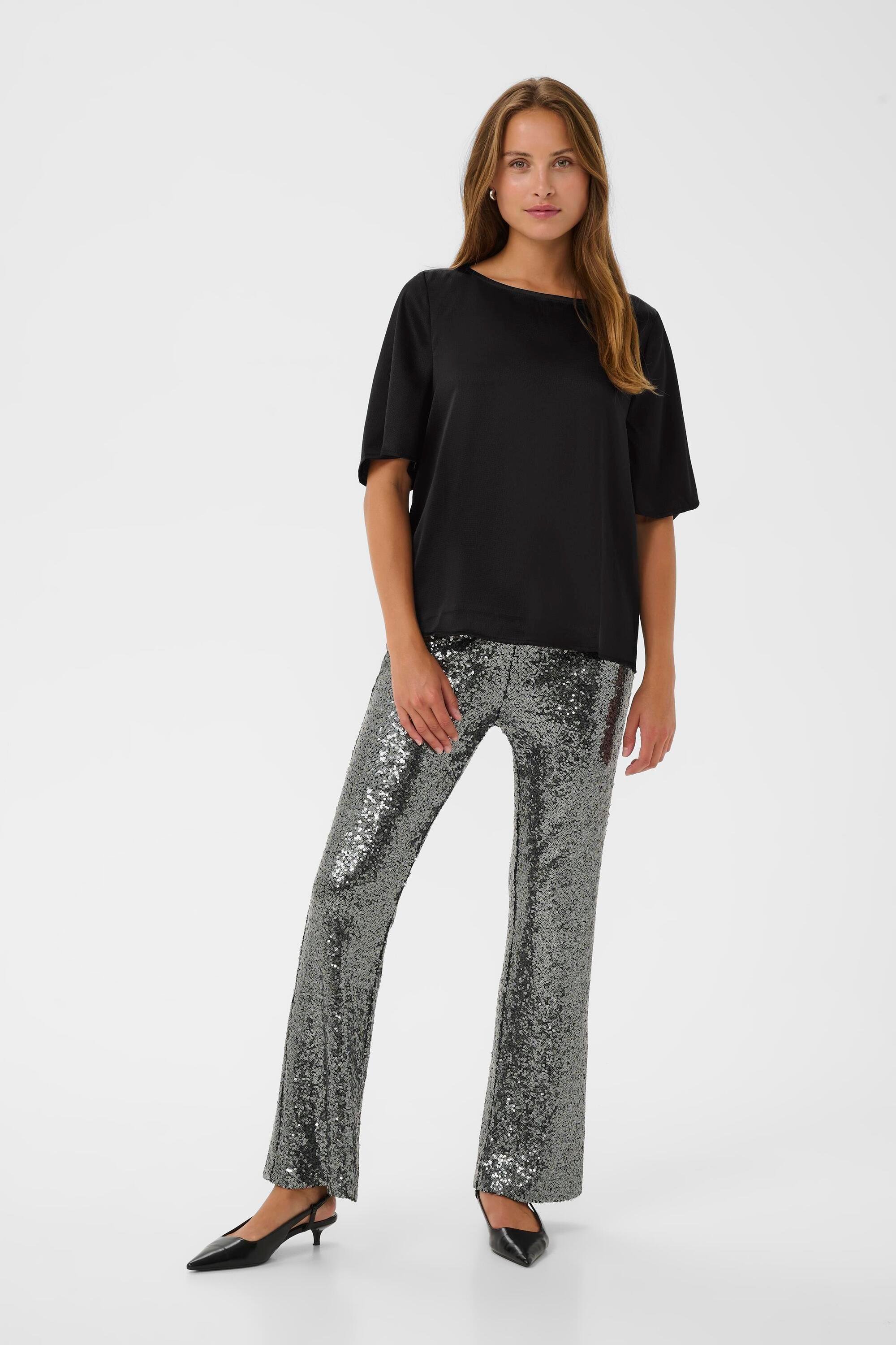 Kurzarm-Bluse KAlotte Kurzarm-Bluse Regular fit black