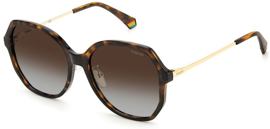 Achtkantige Sonnenbrille mit Farbverlauf-Gläsern