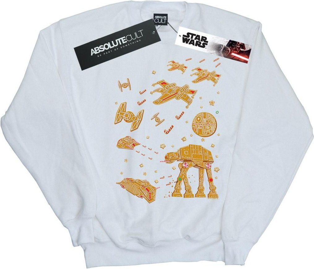 Star Wars - "Gingerbread Battle" Sweatshirt für Herren (Weiß)