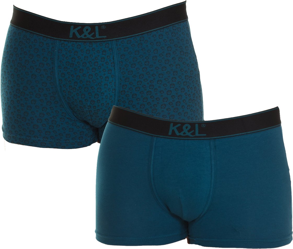 Pack-2 Atmungsaktive Boxershorts aus Stoff mit anatomischer Vorderseite KL2004 men