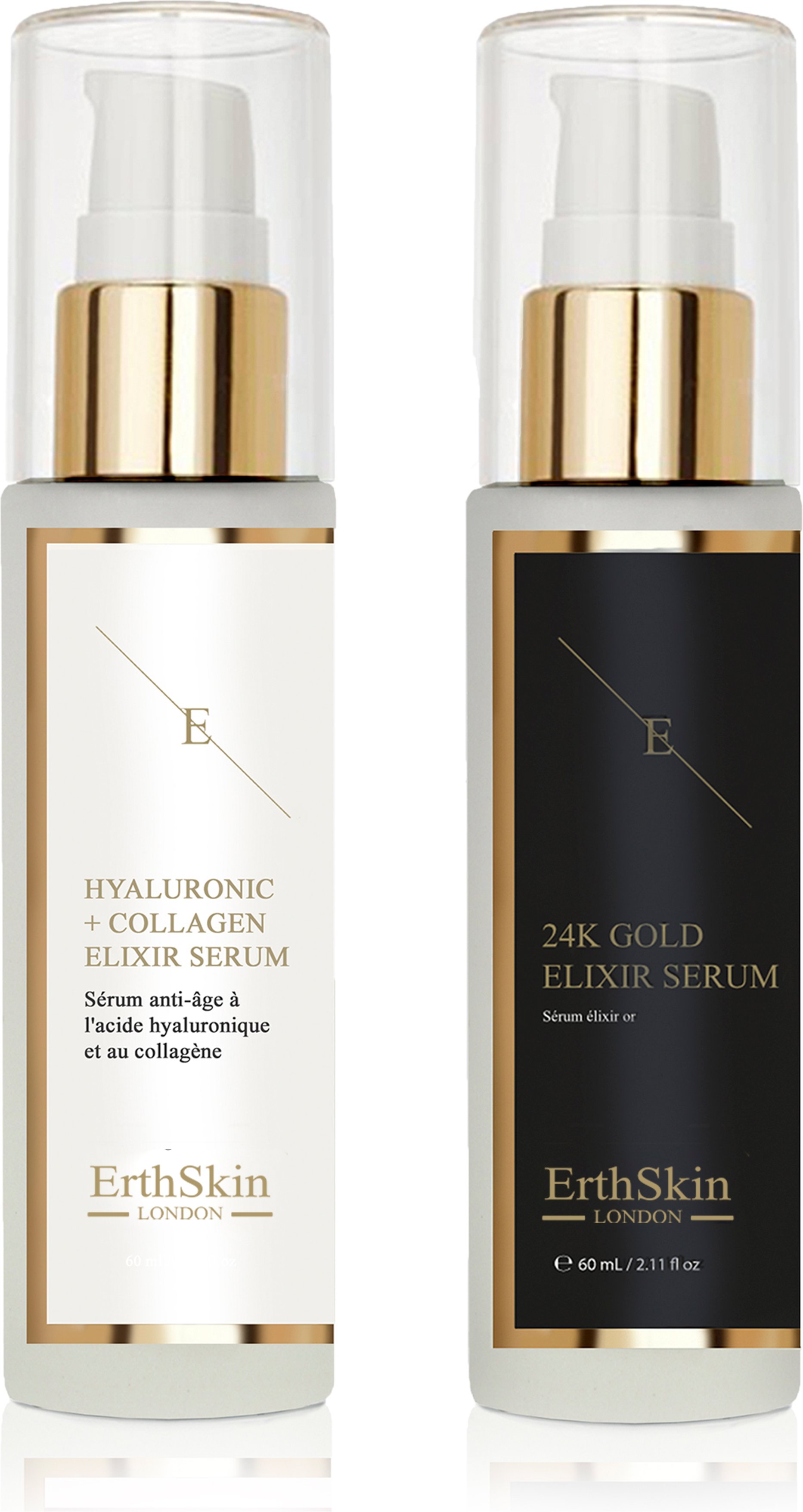 ANTI-WRINKLE ELIXIR SERUM 24K GOLD - 60ml + Hyaluronsäure & Kollagenserum - 60ml