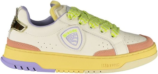 Blauer Weiße Polyurethan Damen Sneaker