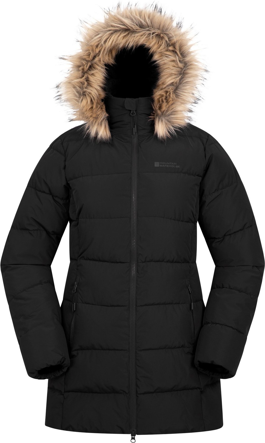 Mountain Warehouse Womens/Ladies Nola Long Padded Jacket (Schwarz)
