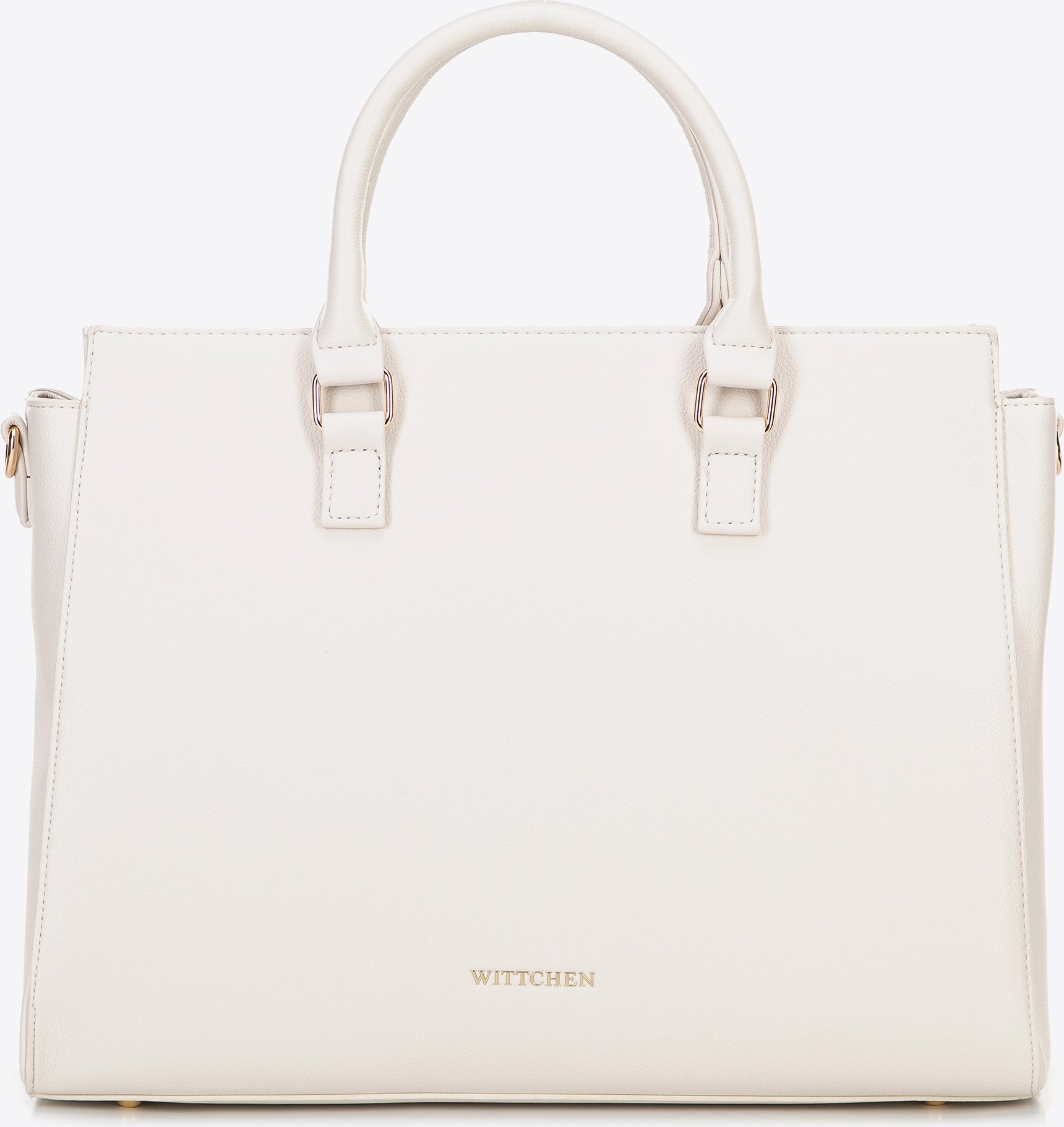 Wittchen Damen-Laptoptasche 17" aus Kunstleder, Off-White