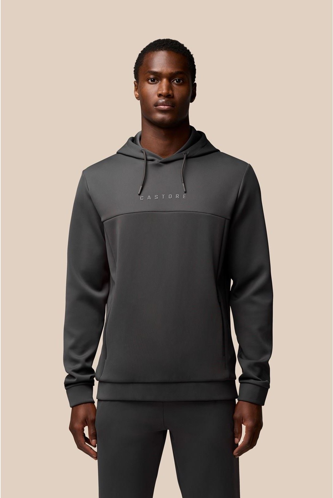 Castore Scuba Hoody aus Polyester für Herren, grauer Kapuzenpullover