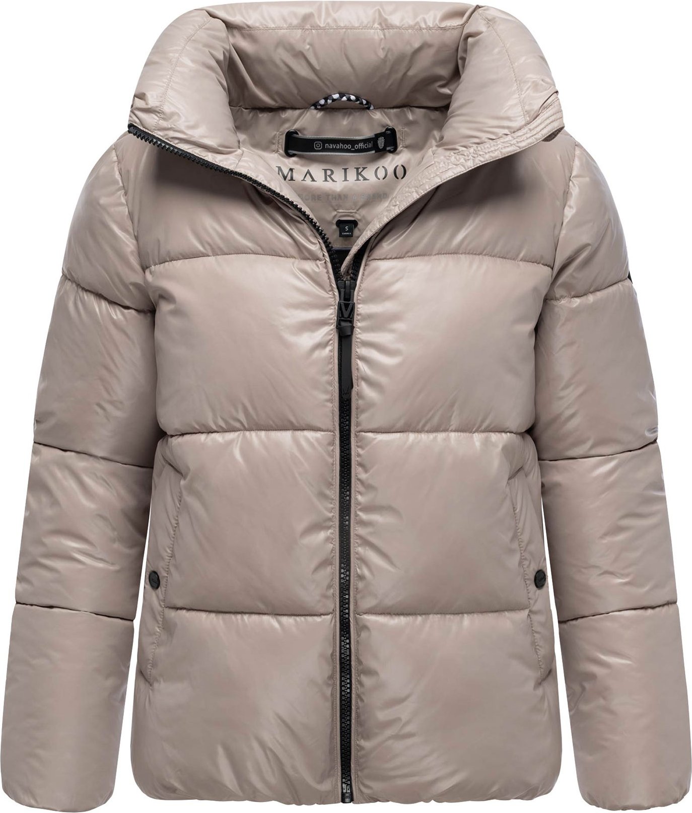 Marikoo Damen Winterjacke Hazalee im Puffer-Stil mit glänzender Optik