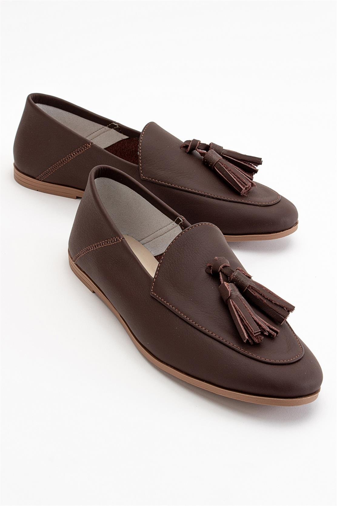 Mona Weich Leder Quaste Loafer Damen