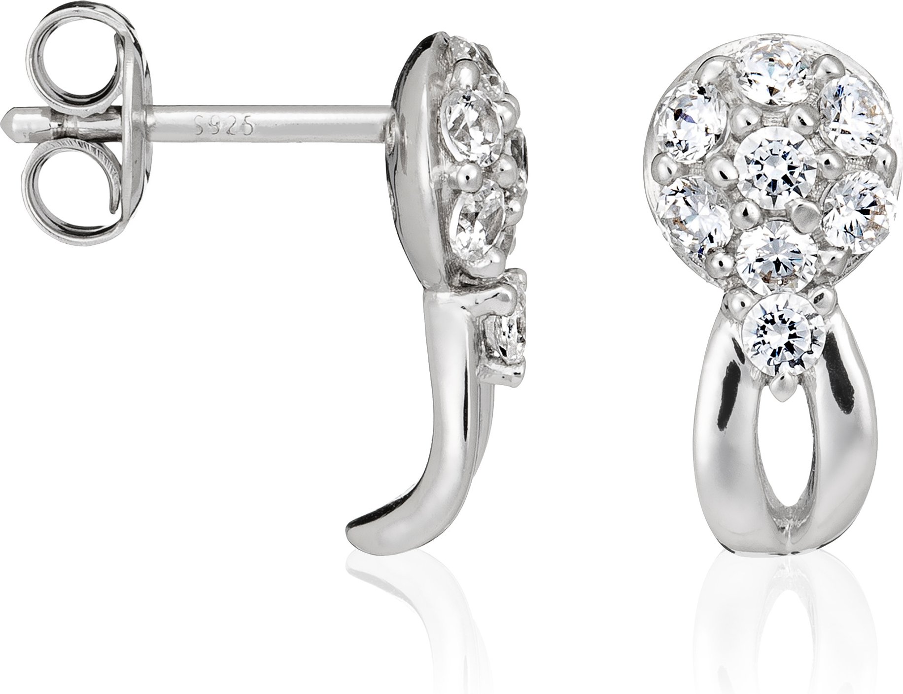 Orphelia Ohrstecker für Damen, 925 Sterlingsilber, Silber ZO-5105