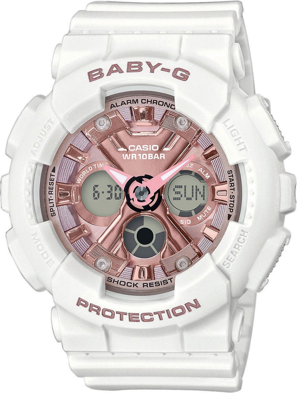 Casio G-shock Weiß Damen Armbanduhr BA-130-7A1ER