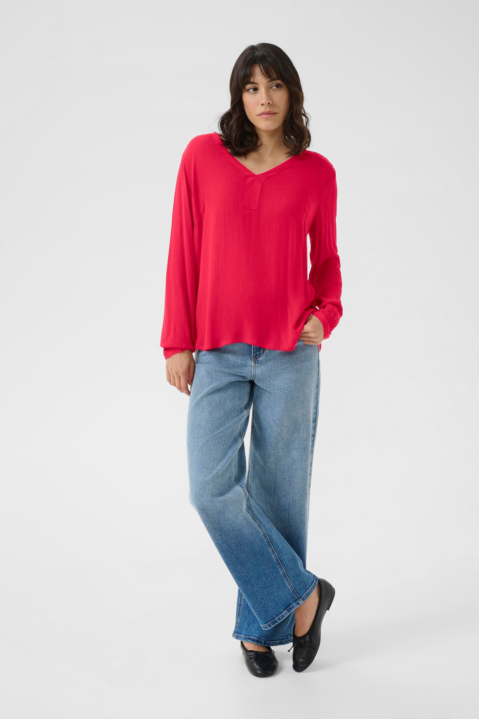 Langarm-Bluse Amber Regular fit red