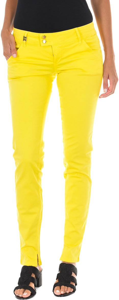 MET Damen Hose K-Chino Slim Fit Knöchellang Gelb