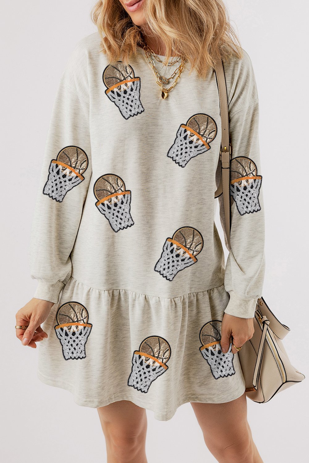 Pailletten-Basketball-Applikationskleid