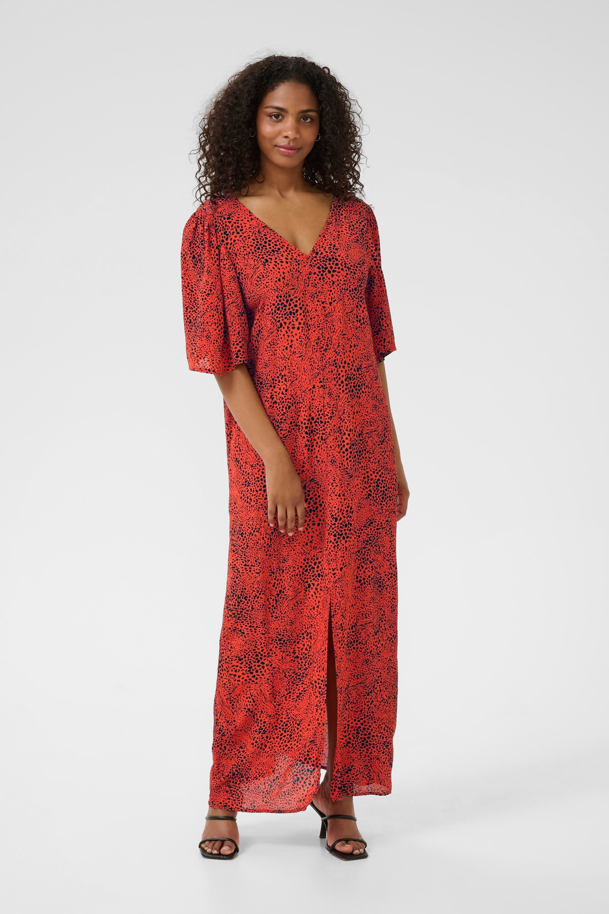 Thumbnail - Kleid Loose fit Grenadine Graphic Animal multicolour