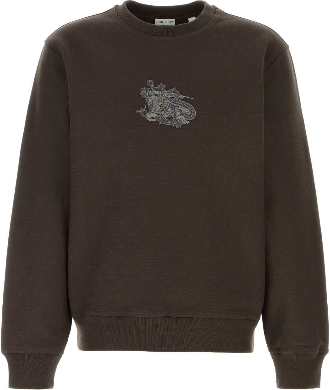 Braunes Baumwollmischung Sweatshirt