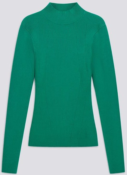 Damen Pullover ALISE' COLLAR tiefgrün