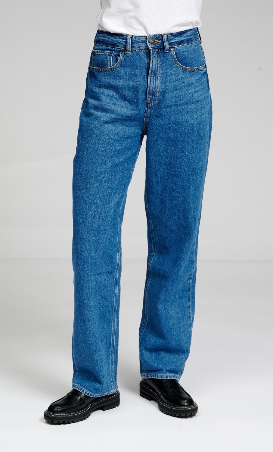 Thumbnail - Die Original Performance Loose Jeans - Medium Blue Denim