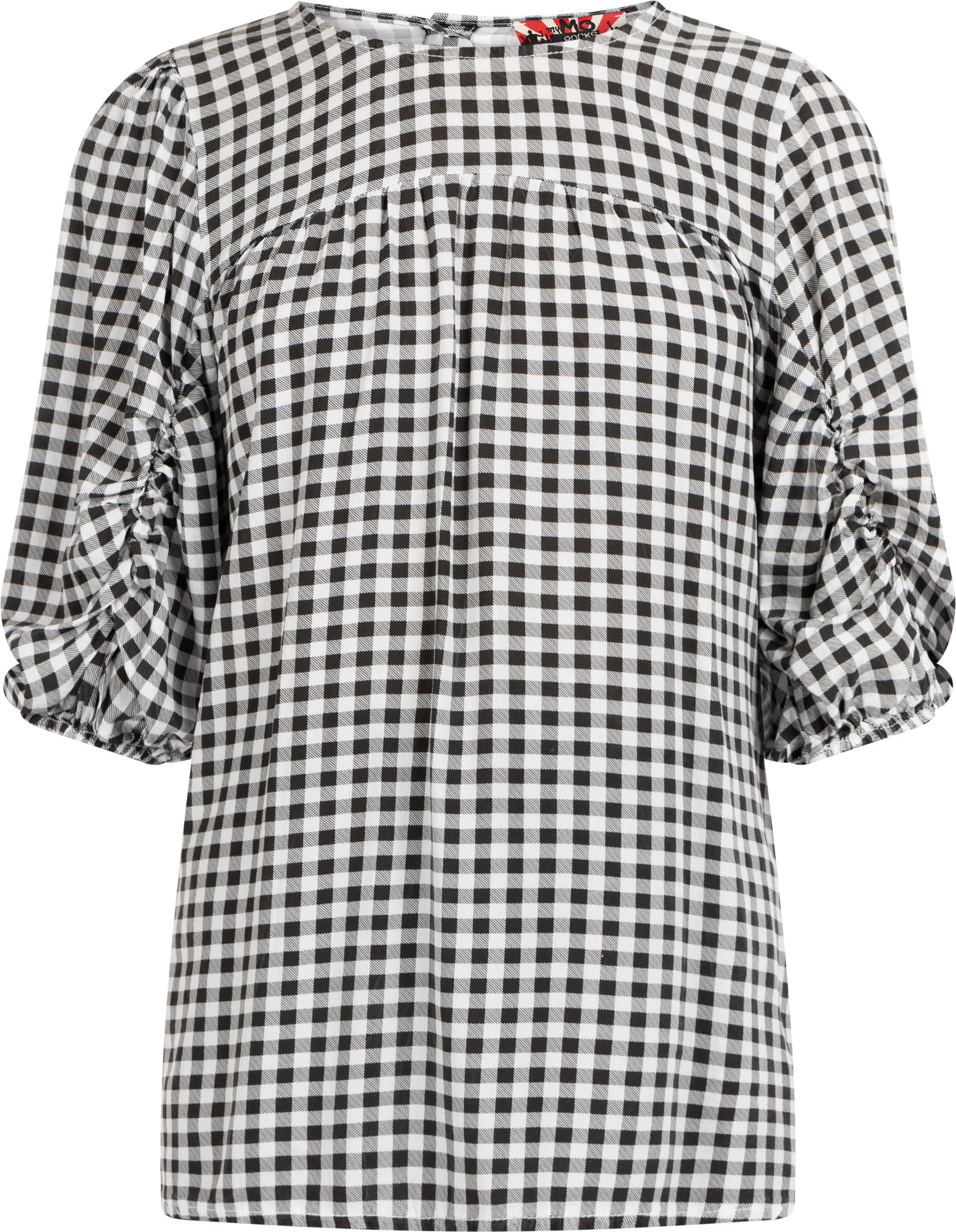 Mymo Bluse Damen schwarz weiss