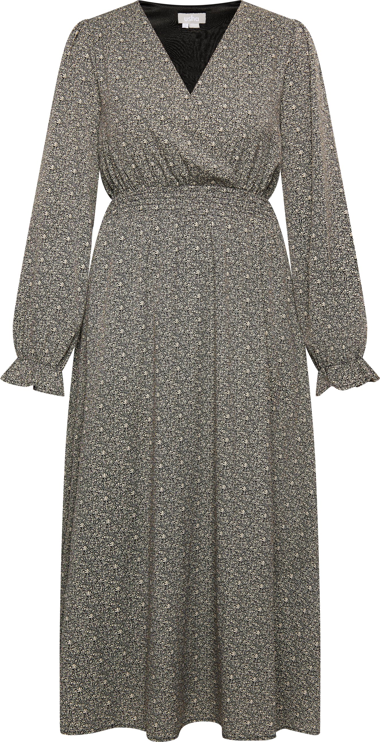 usha Maxikleid mit Allover-Print Damen schwarz/beige