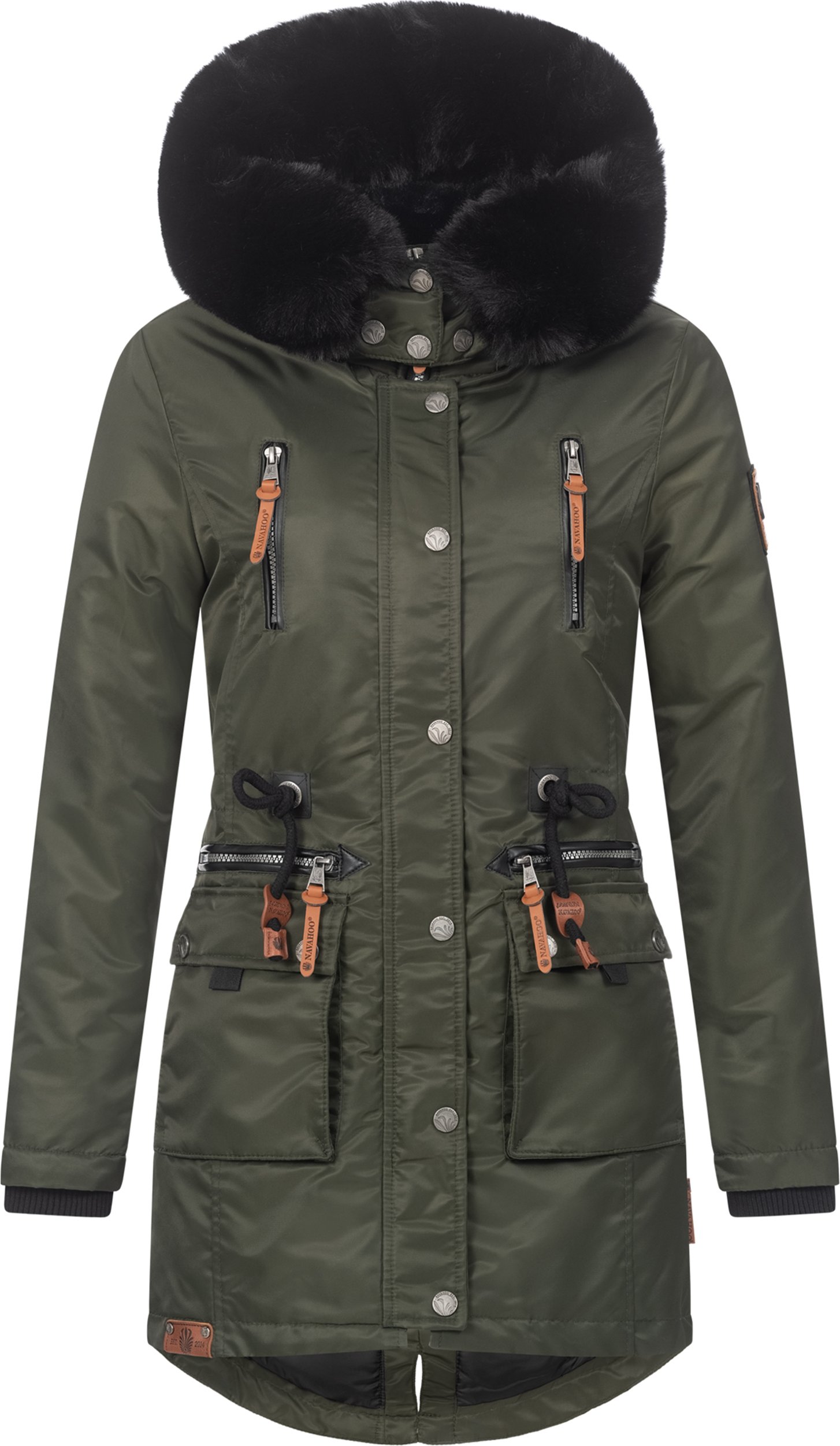 Navahoo Mangala Princess Damen Winterjacke B873 Grün Größe L - Gr. 40