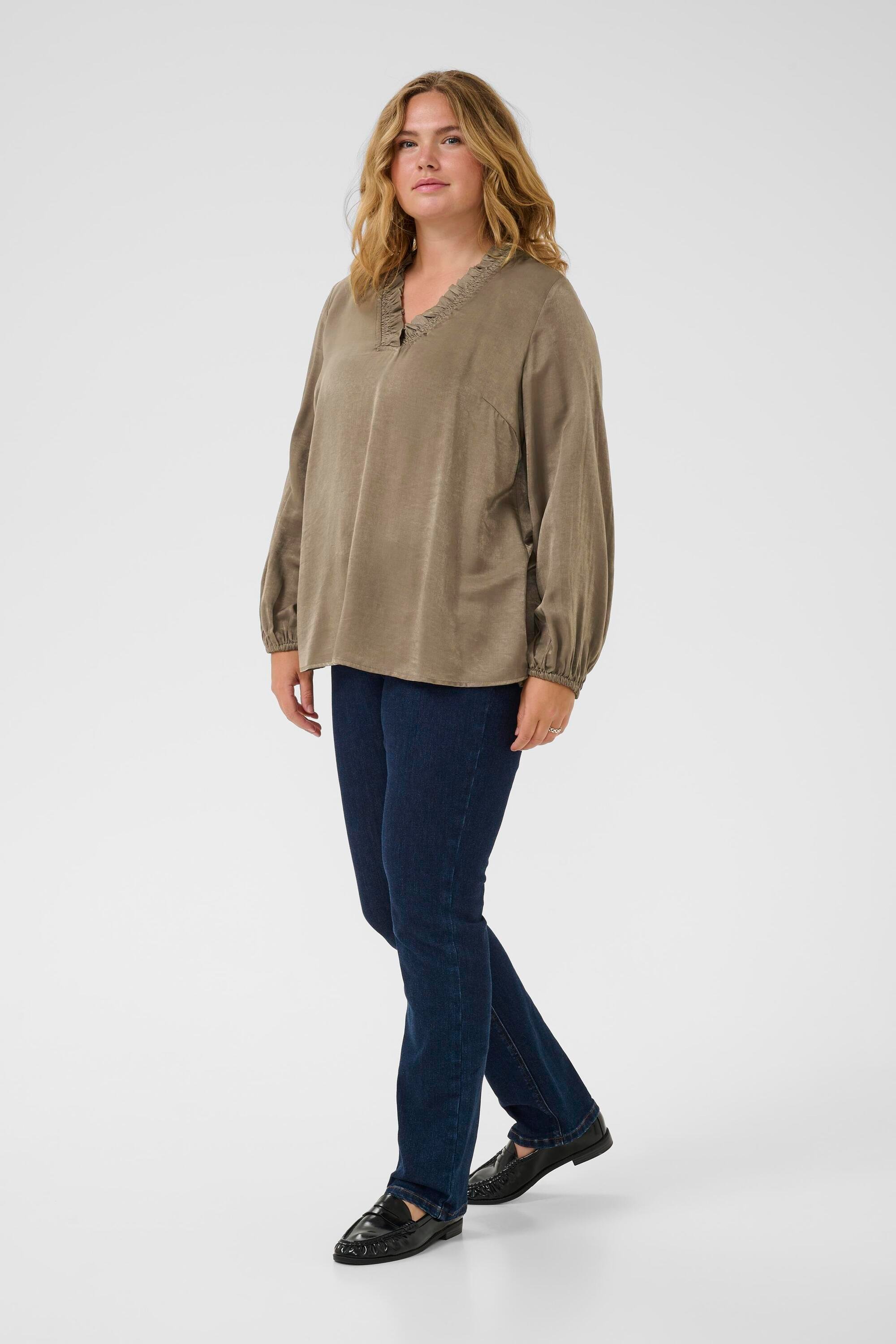 Thumbnail - Langarm-Bluse KCmilia Langarm-Bluse Regular fit brown