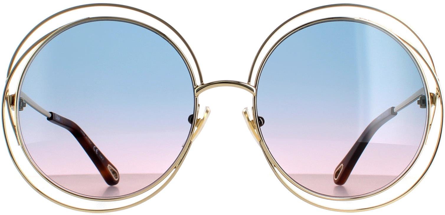 Thumbnail - Chloe Round Womens Gold Blau Rosa Gradient CH0045S