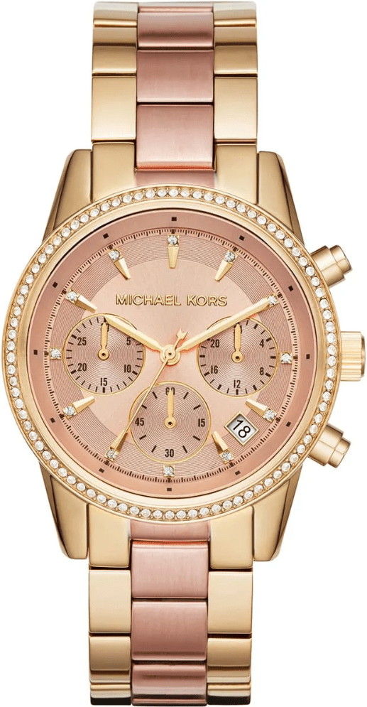 Michael Kors MK6475 Ritz Zweifarbig 37mm Damen Chronograph Uhr