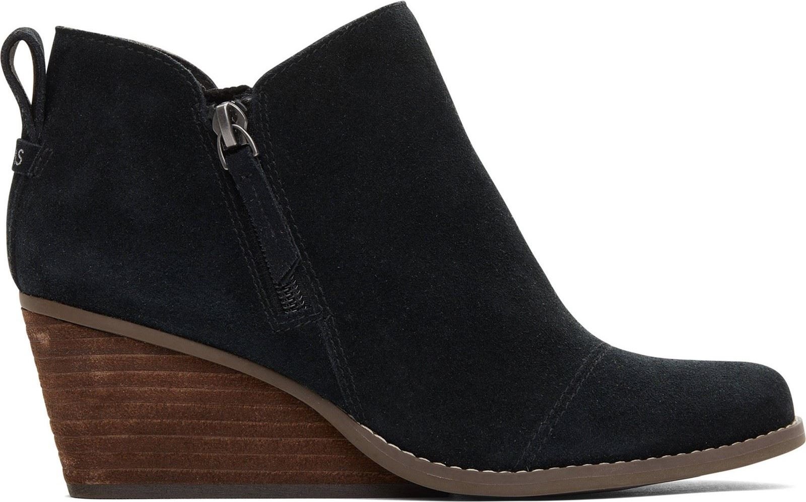 TOMS Goldie Textil Damen Schwarz Absatz-Stiefeletten