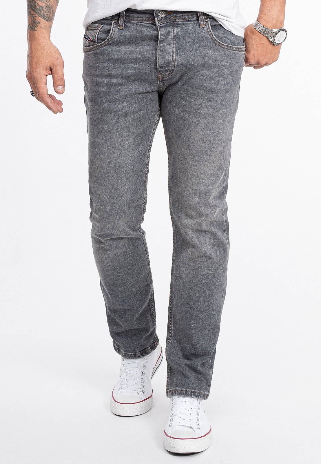 Thumbnail - Rock Creek Jeans Straight Leg Grau