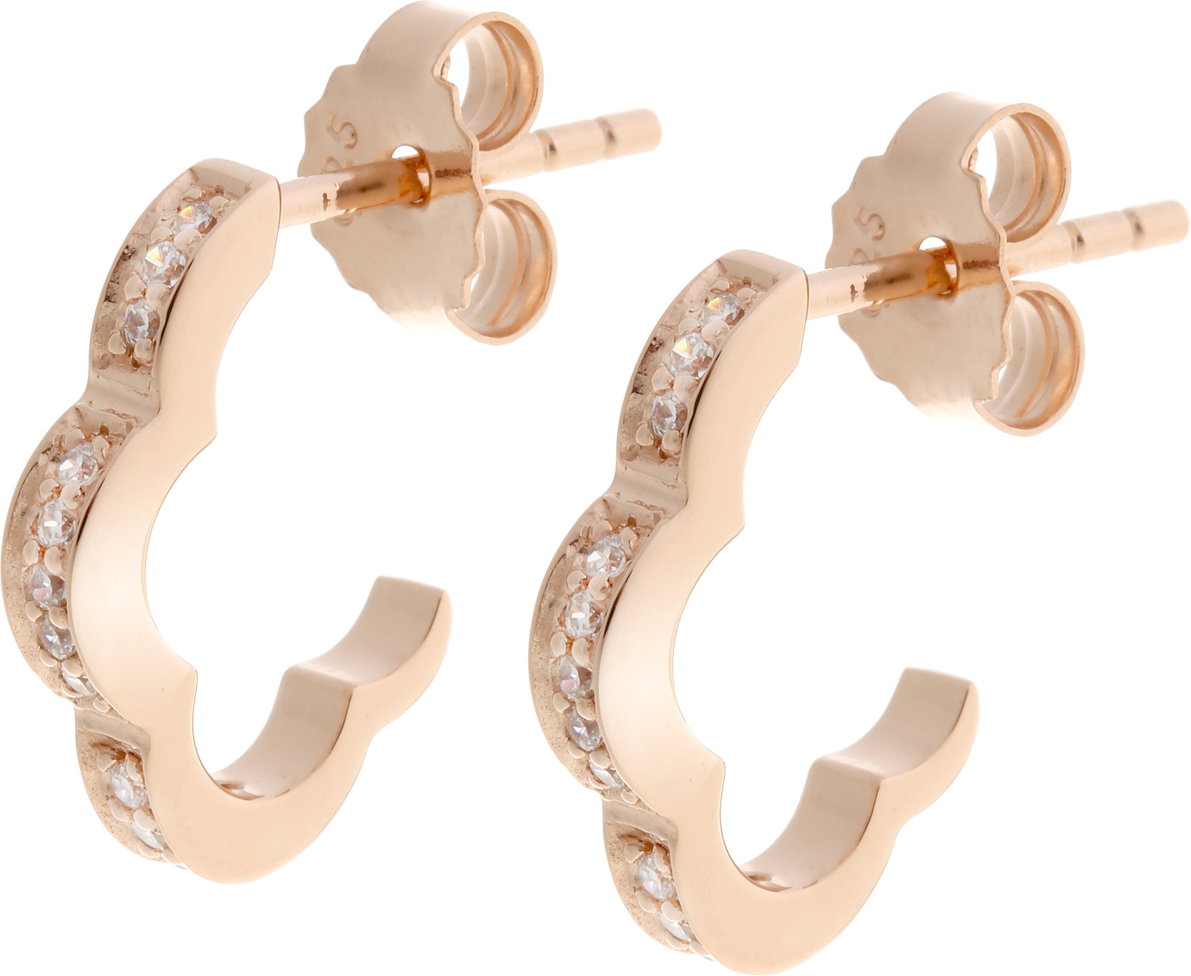 Orphelia 'Onyx' Creolen für Damen, 925 Sterlingsilber, Rosé ZO-7127/RG