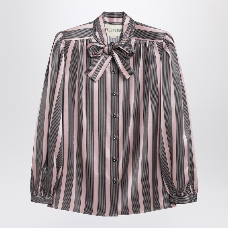 Gestreiftes Crepe-de-Chine-Shirt