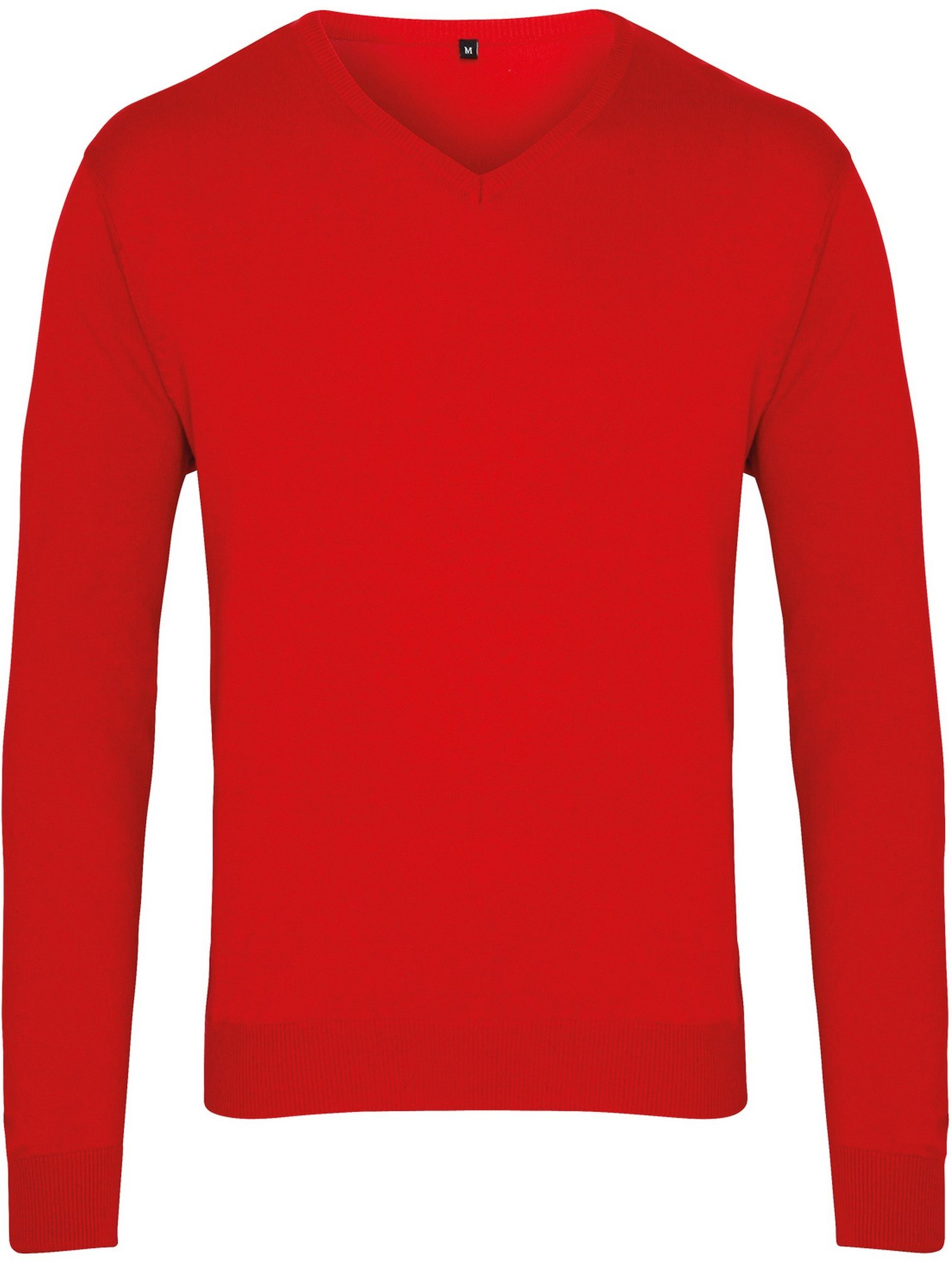 Premier Herren Strick-Pullover mit V-Ausschnitt (Rot)