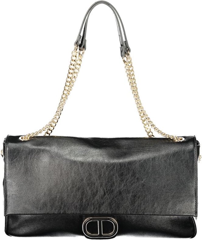 Schultertasche mit Kettendetails und Logo