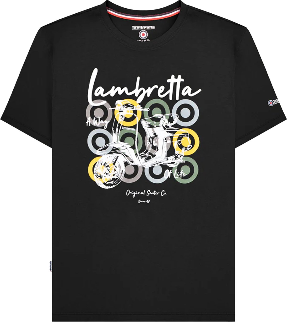 Lambretta - T-Shirt für Herren, Groß und Hoch (Schwarz)