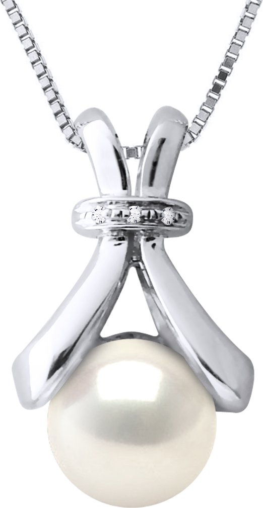 DIADEMA - Anhänger - Weißgold und echte Süßwasserperlen - Weiß