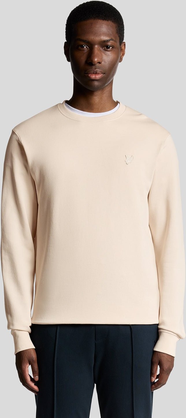 Lyle & Scott Sweatshirt aus superfeiner Baumwolle mit Rundhalsausschnitt – Rosa