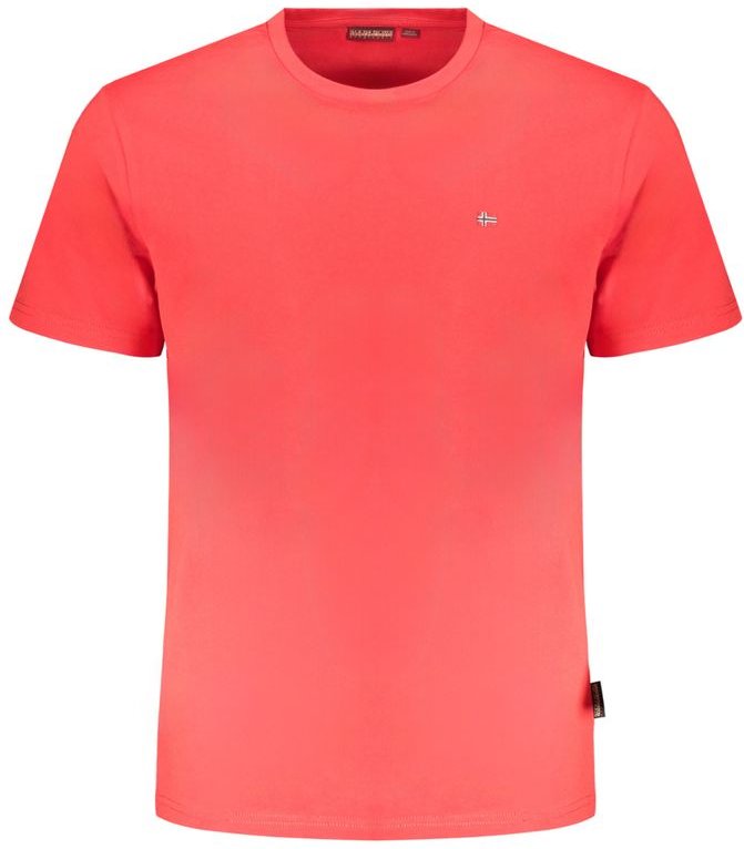 Napapijri Rote Bio-Baumwolle Herren T-Shirt