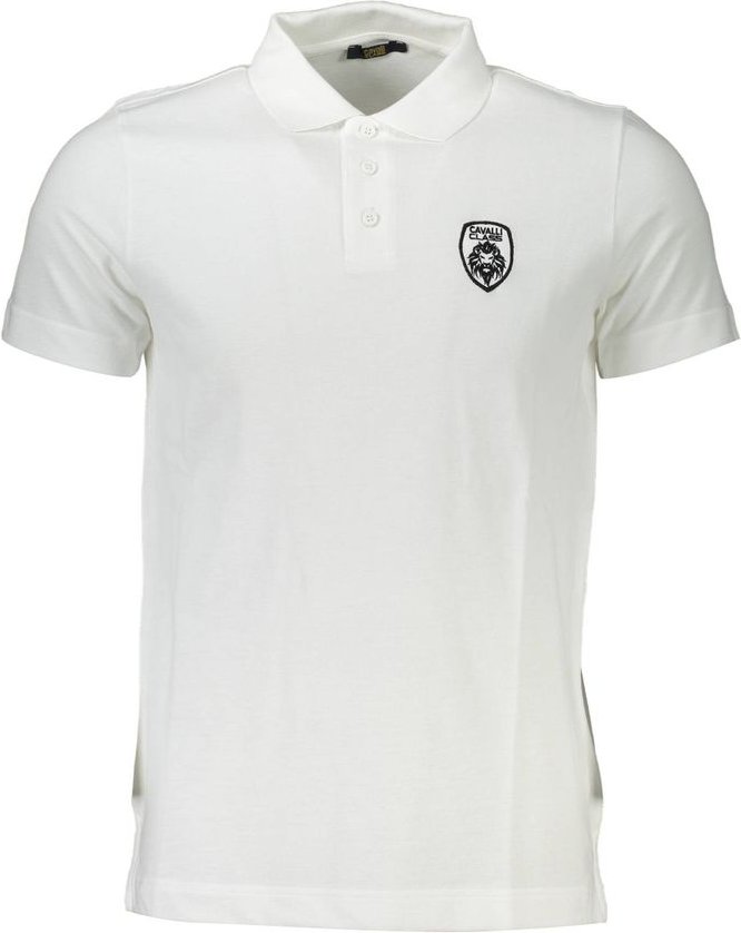 Cavalli Class Bianco Baumwoll-Polo für Herren
