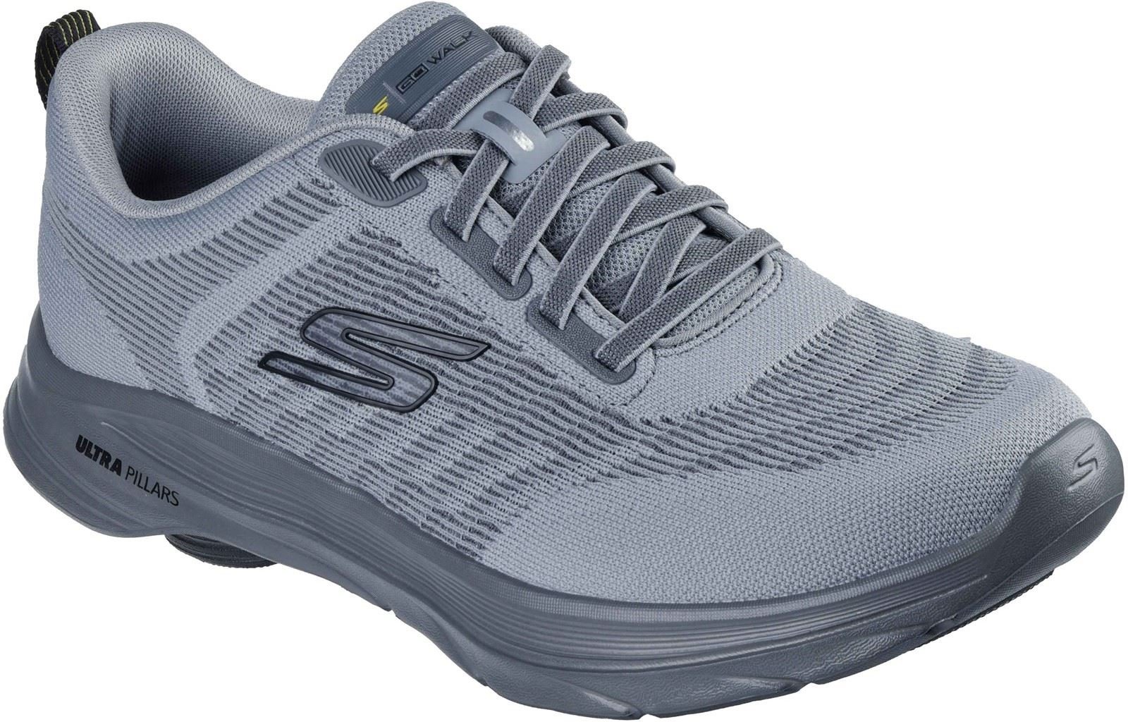 Skechers GO Walk 8 Day Textil Herren Grau/Schwarz Standard Sneakers