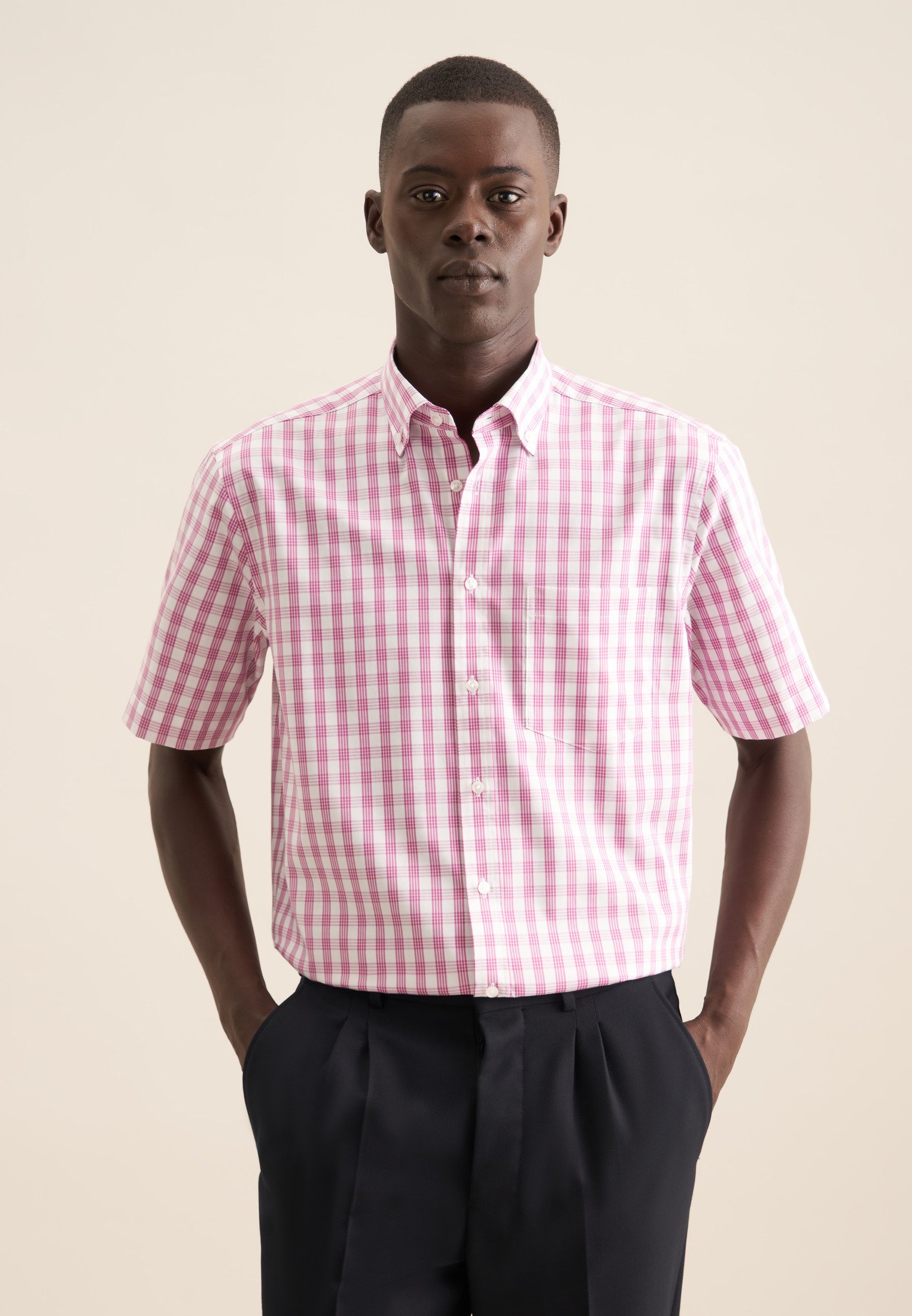 Business Hemd Herren Rosa/Pink